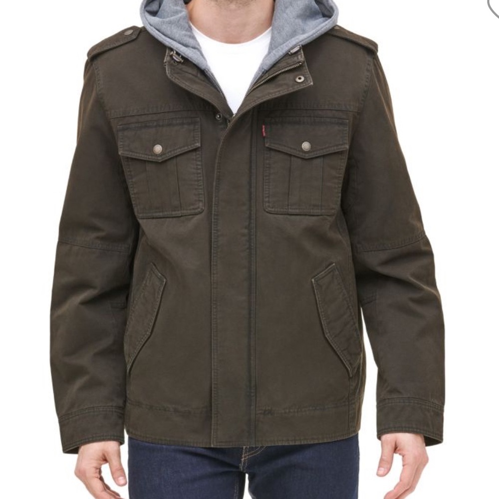 Levi's Green Military & Field Jacket
